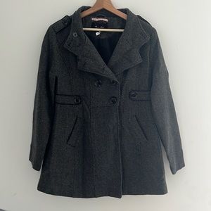 ASOS Brave soul grey pea coat size XL